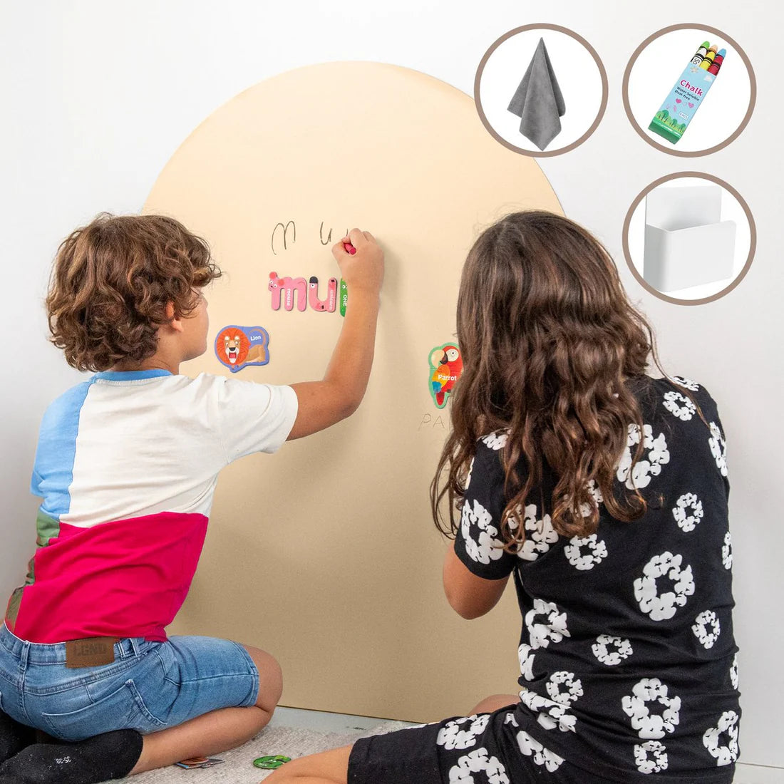 Elissio® Magneticoo Muursticker Boog 100x80 cm – Vanillegeel