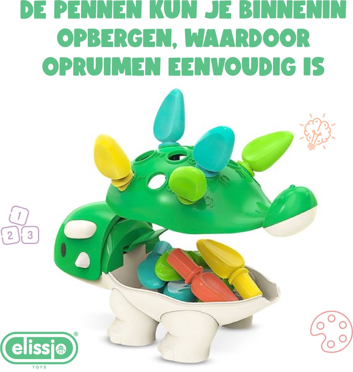 Elissio® Montessori Sensorische Dinosaurus – Fijne Motoriek
