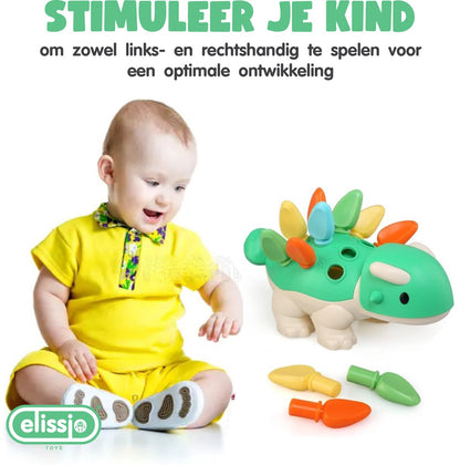 Elissio® Montessori Sensorische Dinosaurus – Fijne Motoriek
