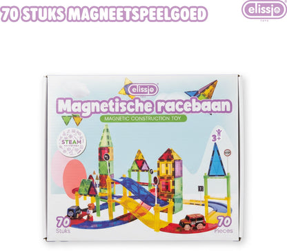 Elissio® Magnetische Racebaan – 70 Stuks