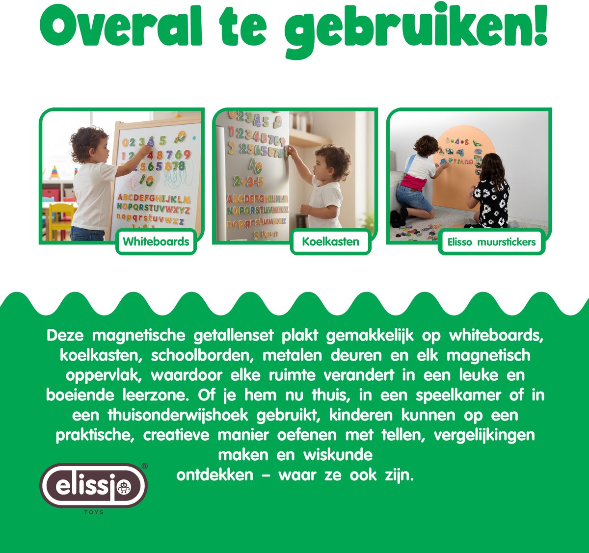 Elissio® Magnetische Cijfers – 0-9 met Symbolen