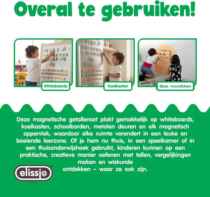 Elissio® Magnetische Cijfers – 0-9 met Symbolen