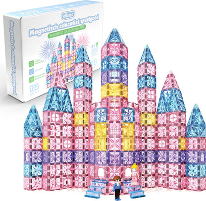 Elissio® Star Pastel Magnetische Bouwstenen – 122 Stuks