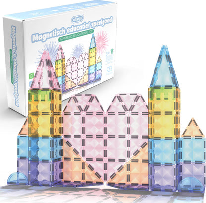 Elissio® Star Pastel Magnetische Bouwstenen – 42 Stuks