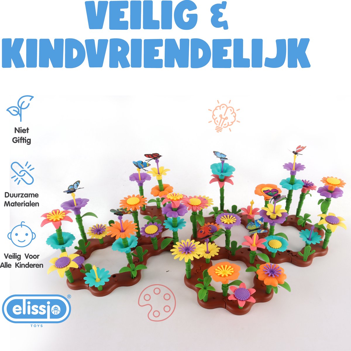 Elissio® Bloemen Bouwset – 224 Stuks