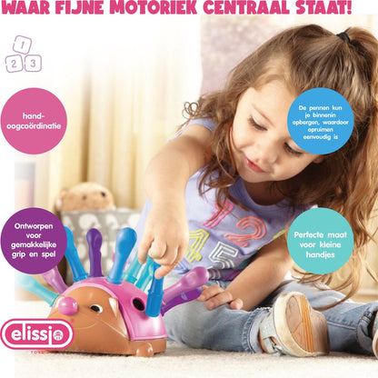 Elissio® Montessori Fijne Motoriek Egel – Roze
