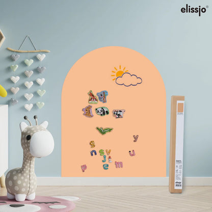 Elissio® Magneticoo Muursticker Boog 100x80 cm – Perzikoranje