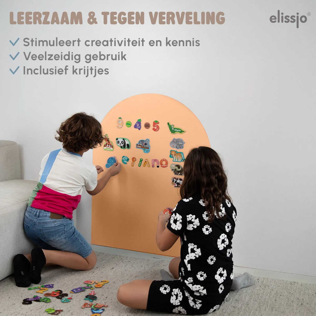 Elissio® Magneticoo Muursticker Boog 100x80 cm – Perzikoranje