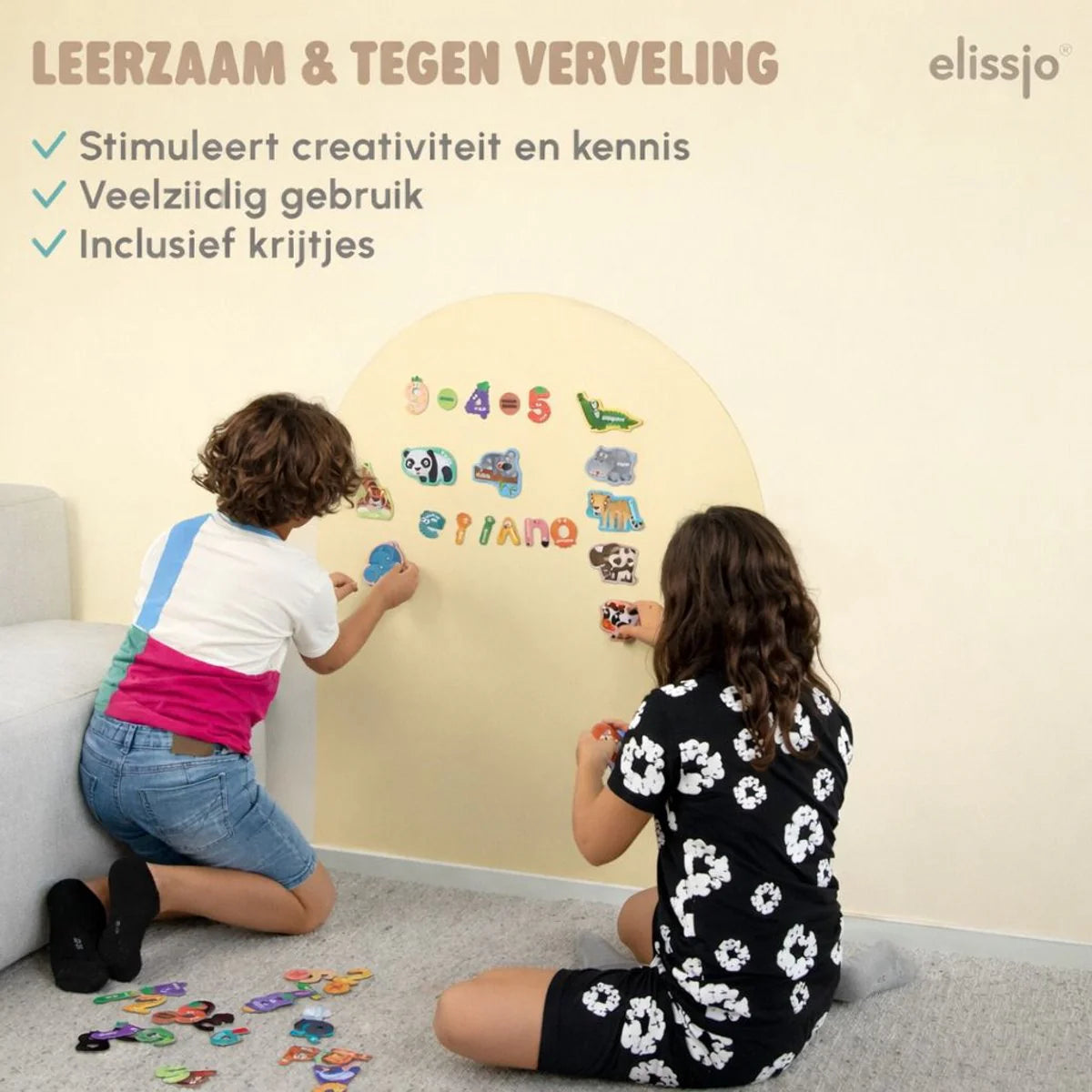 Elissio® Magneticoo Muursticker Boog 100x80 cm – Lichtgeel