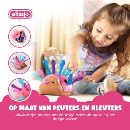 Elissio® Montessori Fijne Motoriek Egel – Roze