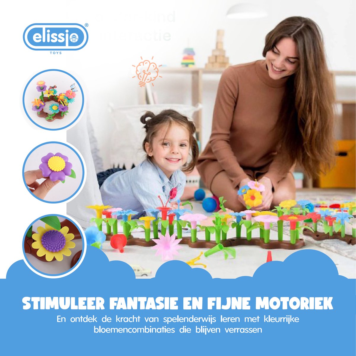 Elissio® Bloemen Bouwset – 224 Stuks
