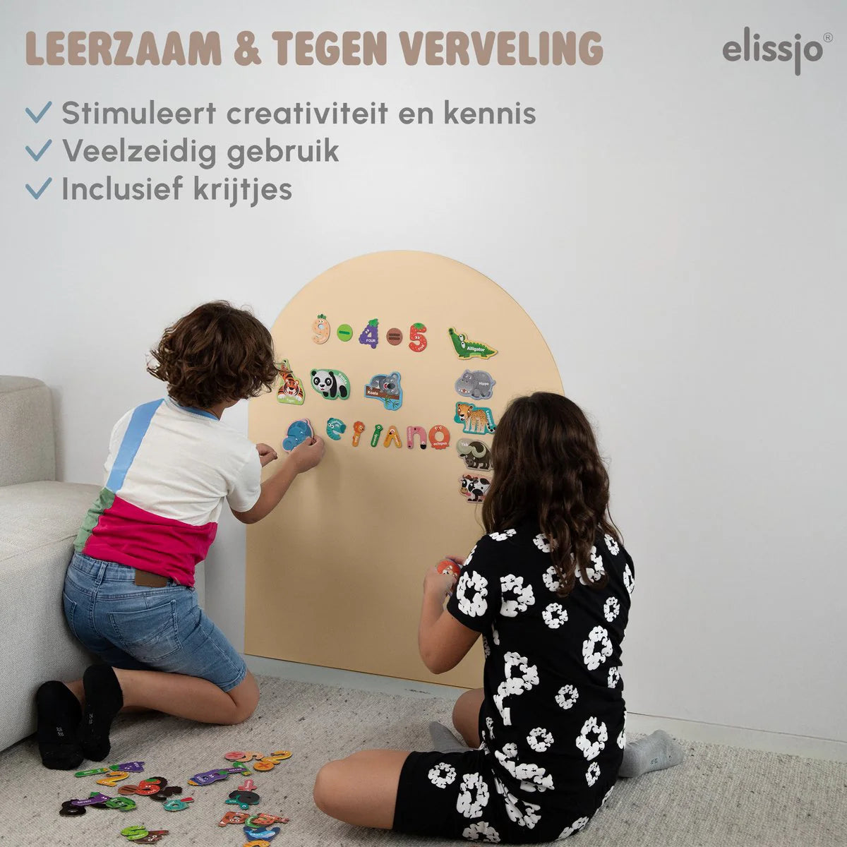 Elissio® Magneticoo Muursticker Boog 100x80 cm – Vanillegeel