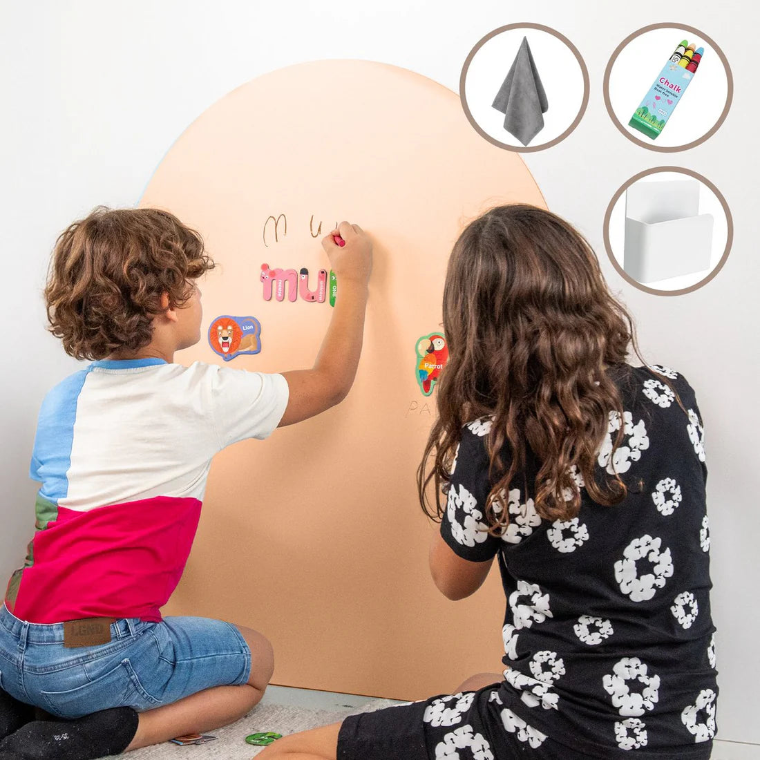 Elissio® Magneticoo Muursticker Boog 100x80 cm – Perzikoranje