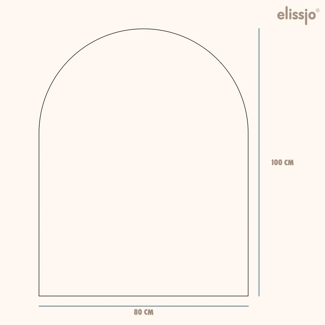Elissio® Magneticoo Muursticker Boog 100x80 cm – Zalmroze
