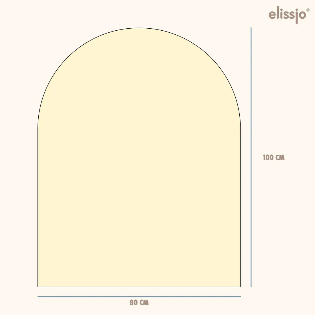 Elissio® Magneticoo Muursticker Boog 100x80 cm – Lichtgeel