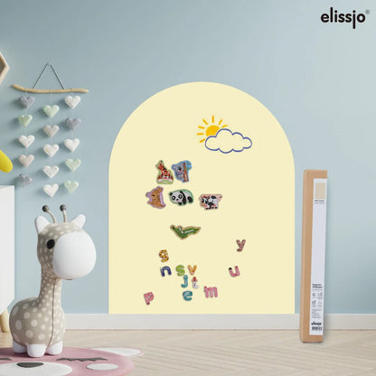 Elissio® Magneticoo Muursticker Boog 100x80 cm – Lichtgeel
