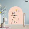 Elissio® Magneticoo Muursticker Boog 100x80 cm – Zalmroze