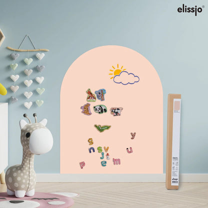 Elissio® Magneticoo Muursticker Boog 100x80 cm – Zalmroze