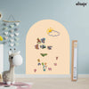 Elissio® Magneticoo Muursticker Boog 100x80 cm – Vanillegeel