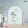Elissio® Magneticoo Muursticker Boog 100x80 cm – IJsblauw
