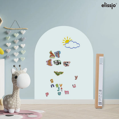 Elissio® Magneticoo Muursticker Boog 100x80 cm – IJsblauw